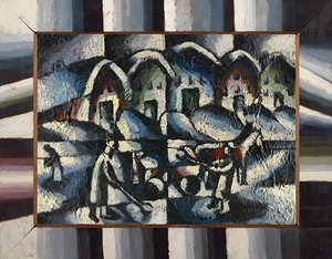 Schneeschipper [Snow Shovellers] [circa 1919] by Arthur Segal [1875–1944]